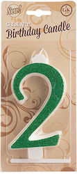 Giant Number Candles No.2 Green Lumea