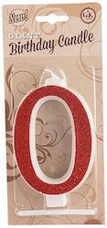 Giant Number Candles No.0 Red Lumea