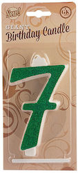 Giant Number Candles No.7 Green Lumea