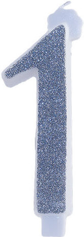 Giant Nummer Kerzen Nr 1 Silber Lumea
