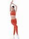Damen Crop Top Tierdruck Orange