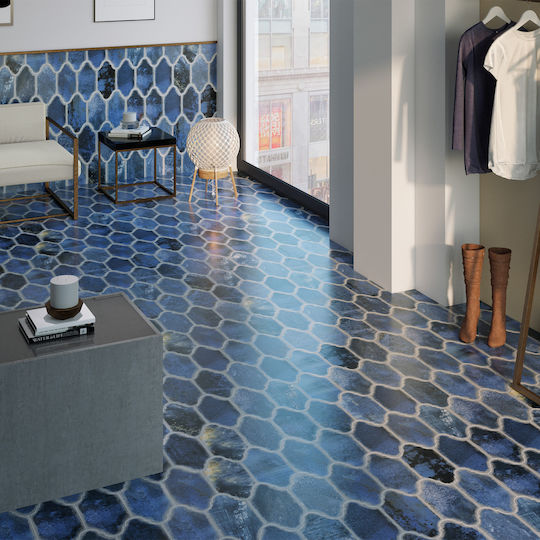 Karag Dorne Placă Interior Mat 33x16cm Albastru