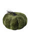 Gisela Graham Large Green Velvet Pumpkin 22x12 Cm