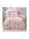 Lino Home Σετ Σεντόνια Ημίδιπλα Βαμβακερά Cloud Kingdom Pink 170x260cm 3τμχ