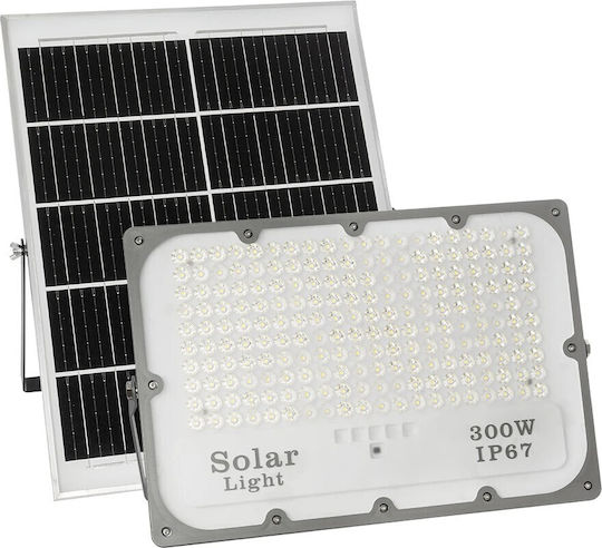 GloboStar Waterproof Solar LED Floodlight 300W Cold White 6000K with Remote Control IP67