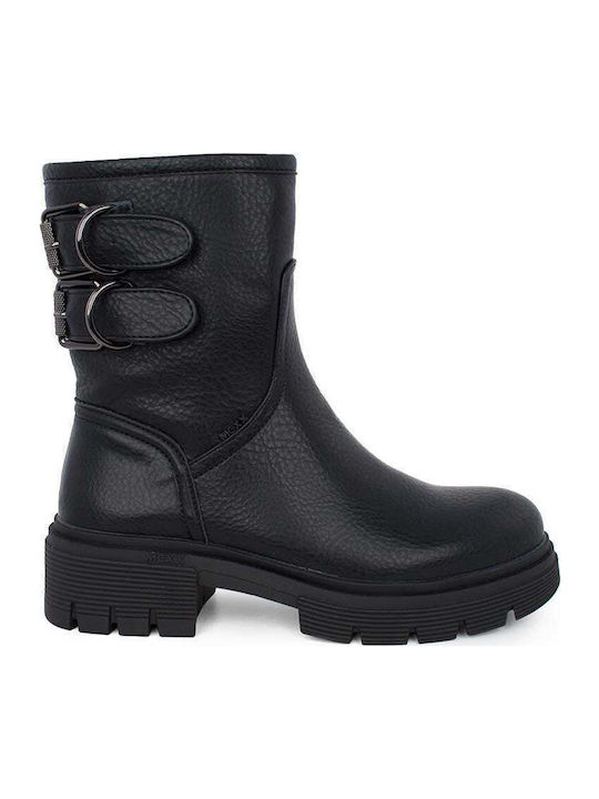 Leather Women's Ankle Boots Black