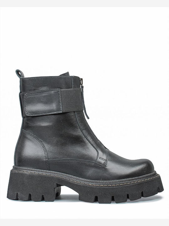 Wall Street Leather Women's Ankle Boots Black