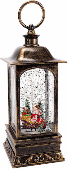 Lampion De Crăciun Cu Baterie Holly 25x9 Cm Moș Crăciun În Sanie