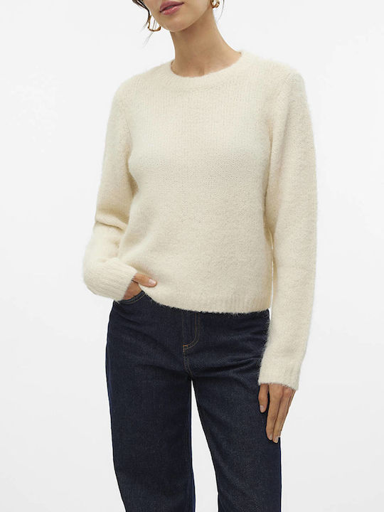 Vero Moda Пуловер Оф Уайт