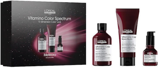 L'Oréal Professionnel Vitamino Color Spectrum Комплект за Грижа за Коса за Боядисана Коса с Шампоан, Балсам и Серум 3бр