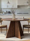 Virella Tisch Speisesaal Holz Walnut 120x120x75cm