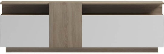 Μπουφές Vendora από Ξύλο Sonoma-λευκή 150x29.5x46.3cm