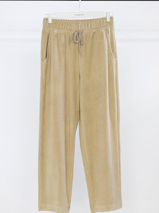 Philosophy Wear Women's Fabric Trousers with El...