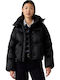 Bubble Κοντό Γυναικείο Puffer Μπουφάν για Χειμώνα Black