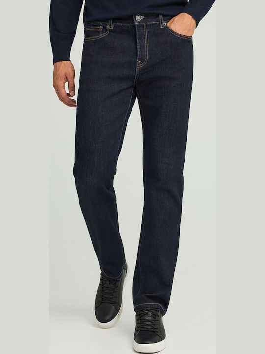 Men's Jeans Pants with Regular Straight Fit Rinse Blue