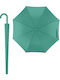 Rain Automatic Umbrella with Walking Stick Turquoise