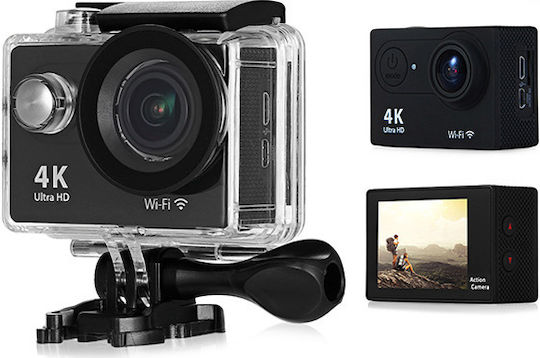 H9 Action Camera 4K Ultra HD Underwater (with Case) with Screen 2" and Wi-Fi Yellow
