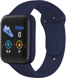 Y68 Smartwatch με Παλμογράφο (Dark Blue)