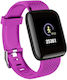 ID116 plus Smartwatch με Παλμογράφο (Μωβ)