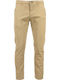 Pantaloni Chino cu Croială Slim Bej