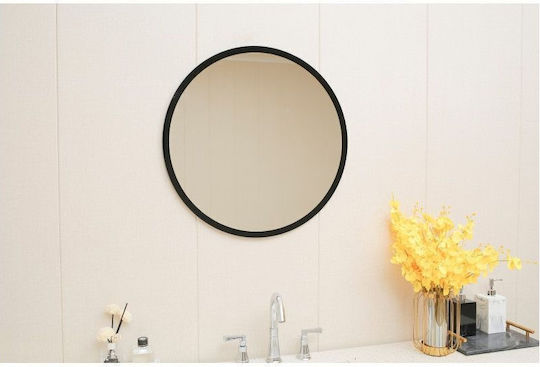 Inter Ceramic Round Bathroom Mirror 62x62cm