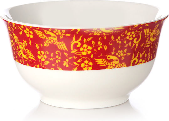 Madras Serving Bowl Round Red