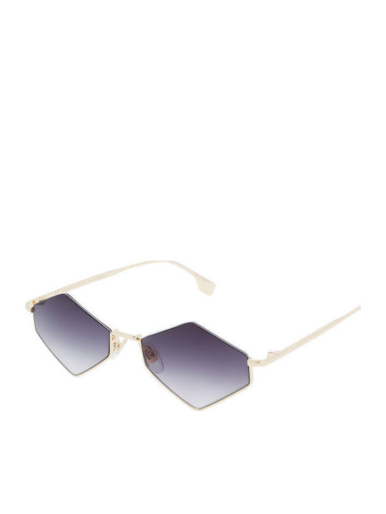 Invu Unisex Sonnenbrille mit Gold Gestell KT12600A