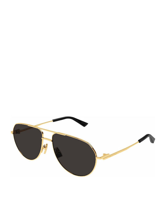 Bottega Veneta Unisex Γυαλιά Ηλίου με Χρυσό Μεταλλικό Σκελετό