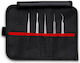 Lăvițe-Pensete Set 5 Bucăți Negre de Precizie Husă-Rulou 92 00 02 Knipex 92 00 02