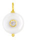 Pandantiv 925 Argint Placat Cu Aur Alb Perlă Zircon F126575