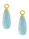 18K Gold Earrings Diamonds Aqua G318821a