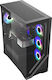 Supercase AR17A Gaming Midi Tower Computer Case with Side Window and ARGB Lighting Black