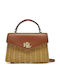 Lauren Knitted Women's Shoulder / Crossbody Bag Tabac Brown
