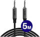 Buddi 3.5mm male - 3.5mm male Cable Black 5m