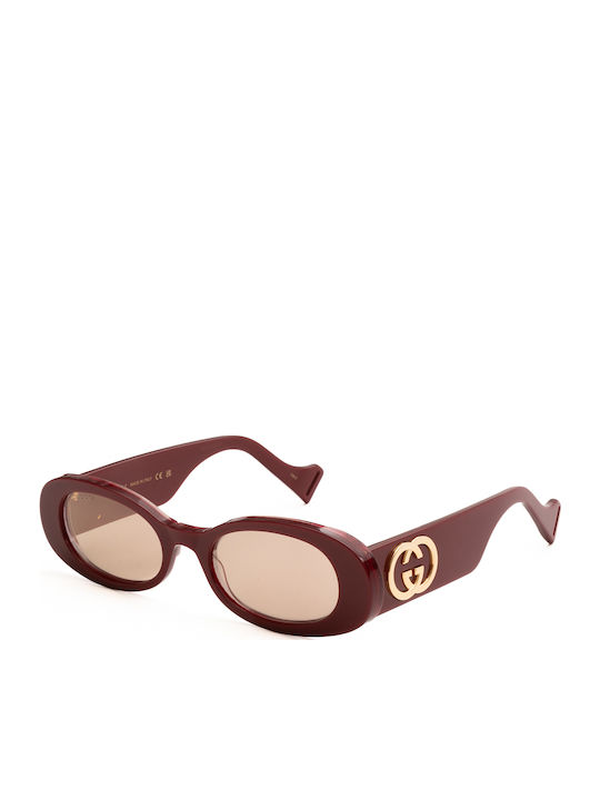 Gucci Feminini Ochelari de soare cu Burgundy Cadru și Roșu Lentilă GG0517S 009