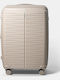 Paulter Medium Hard Beige Suitcase with 4 Wheels