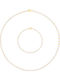 Margaritari Set with Necklace & Bracelet from Gold 14K with Pearls