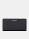 Large Leather Women's Wallet Classic Black
