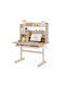Kinder Schreibtisch aus Melamin Braune 100x60x111-135cm