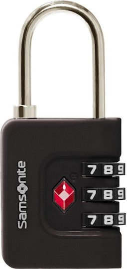 Samsonite 3dial Stahl Vorhängeschloss Messing Kombination mit TSA-Zertifizierung 32mm Black 1Stück