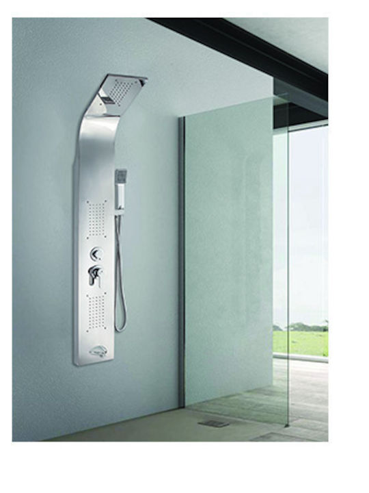 Acquanet Shower Column without Mixer Silver Acquanet Shower Column without Mixer Silver