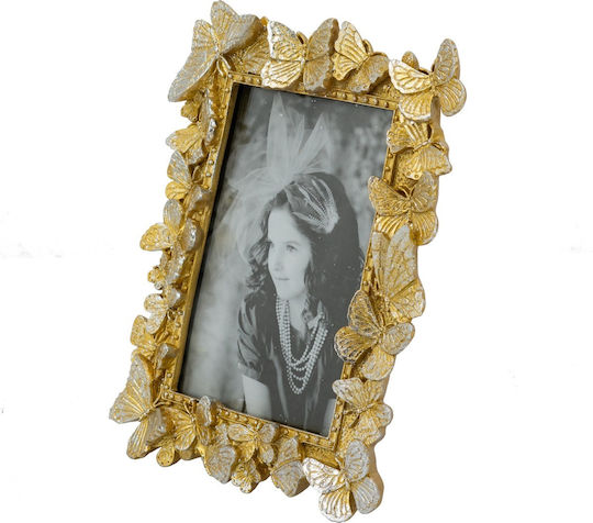 Artekko Kunststoff Fotorahmen mit Goldenem Rahmen