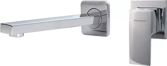 Acquanet Built-in Faucet Mixer for for Bathroom Sink Silver Acquanet Built-in Faucet Mixer for for Bathroom Sink Silver