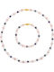 Margaritari Set with Necklace & Bracelet from Gold 14K with Pearls
