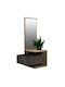 Maira Entry Furniture with Mirror Σονόμα-black Marble 49.1x31.3x90cm