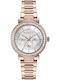 Furla Damen Uhr mit Rose Gold Metallarmband