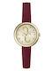 Furla Damen Uhr mit Burgundisch Lederarmband