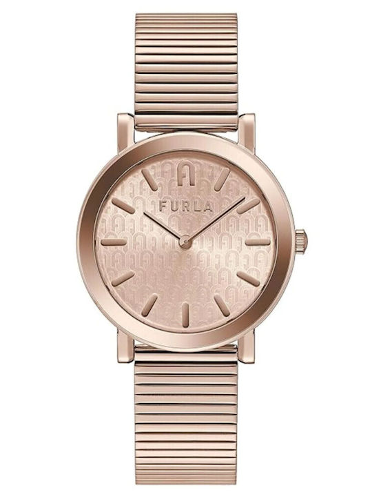 Furla Damen Uhr mit Rosa Metallarmband