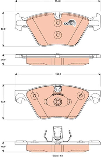 Trw Gdb1882 Brake Pad Set Disc Brake