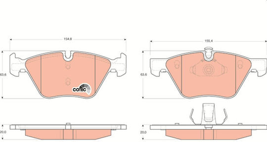 Trw Brake Pad Set Disc Brake Gdb1559